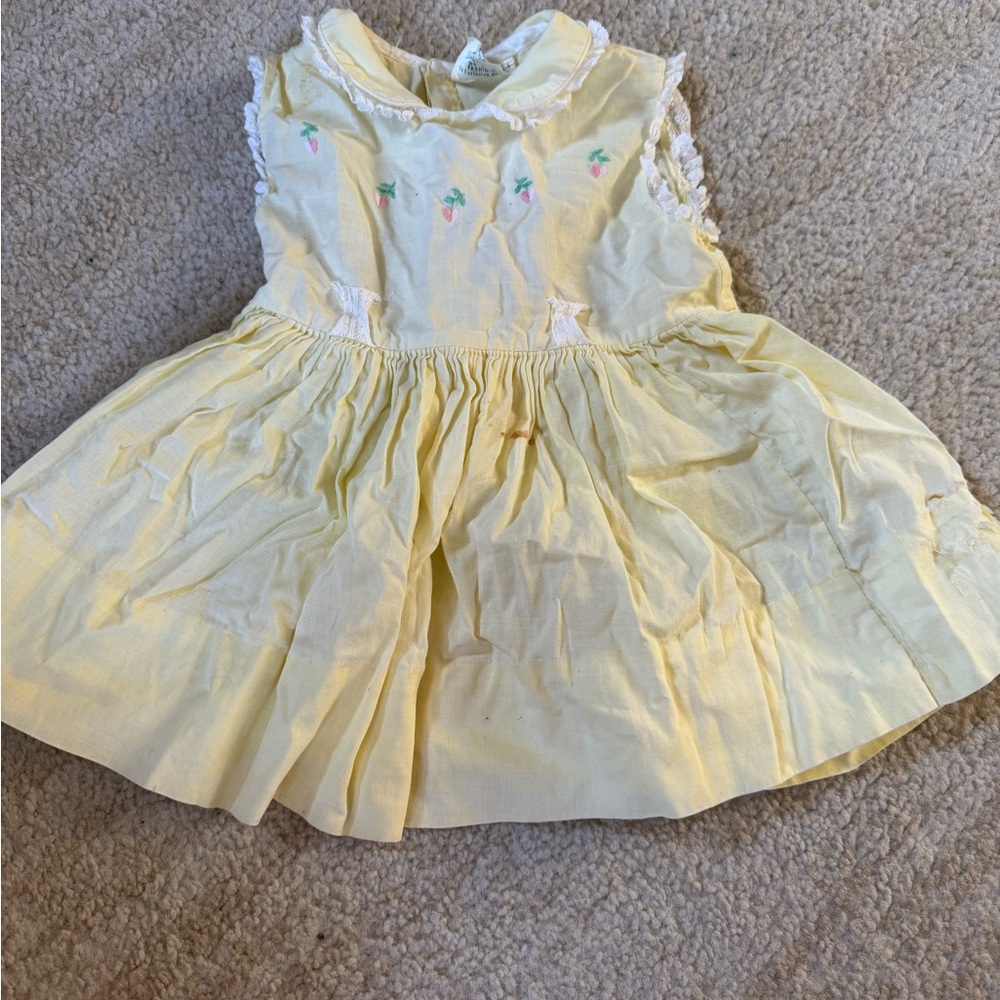 Vintage baby girl honeysuckle Easter dress Size 1 Made in USA